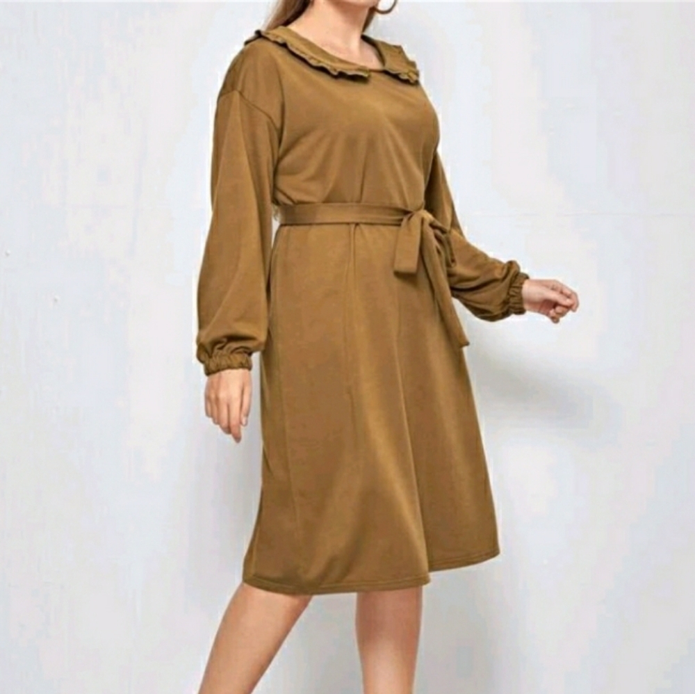 #36 Brand New Plus Belted Dress - Picture 4 of 8